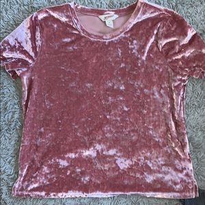 PINK VELVET SHIRT